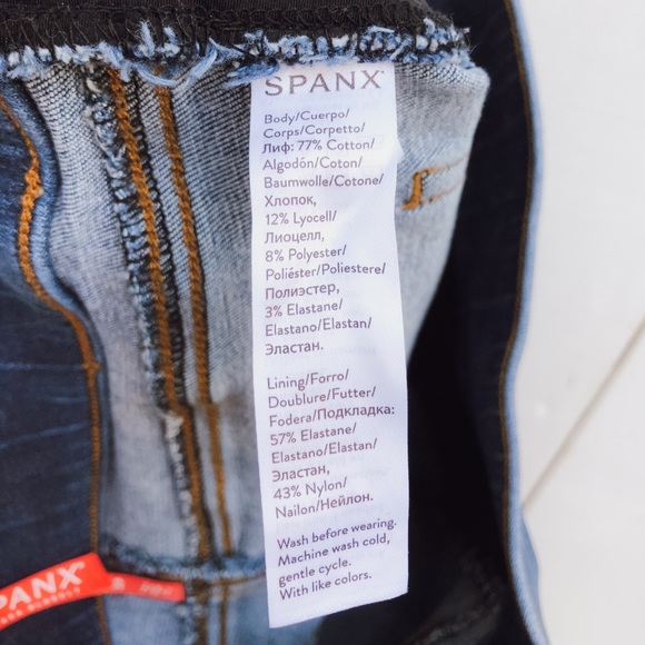 Spanx Distressed High Waist Ankle Denim Leggings S - Picture 13 of 14